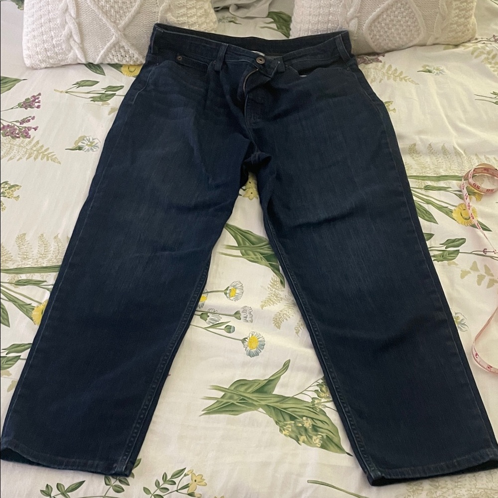 Duluth Trading Co Relaxed Fit Dark Blue Jeans